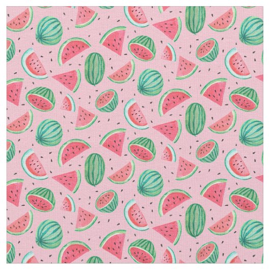スイカ |熱帯果実の夏 |ファブリック ファブリック (クローズアップ)