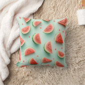 スイカ（緑） クッション (ブランケット)
