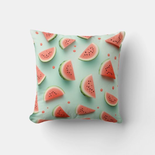 スイカ（緑） クッション (正面)