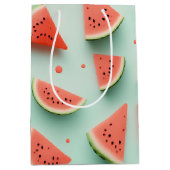 スイカ（緑） ミディアムペーパーバッグ (正面)