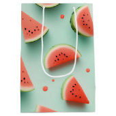 スイカ（緑） ミディアムペーパーバッグ (裏面)