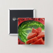 スイカ 缶バッジ (正面&裏面)