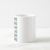 スイカ、花、パレスチナの文字リピート コーヒーマグカップ (中央)