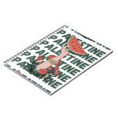 スイカ、花、パレスチナの文字リピート ノートブック (左側)