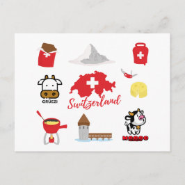 スイスおみやげシンボル ポストカード