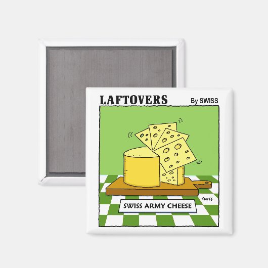 スイスおもしろいチーズ漫画テイスティングパーティーの好意 マグネット (正面/裏面)
