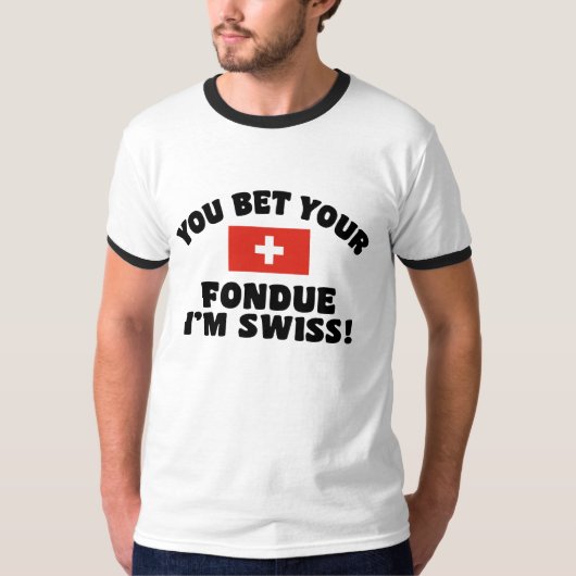 スイスおもしろいフォンデュ Tシャツ (正面)