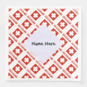 スイスおよびスイス国旗のタイル張りパーソナライズされた (正面)