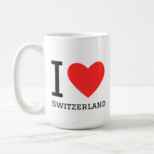 スイスが好きな人向けのスクエアステッカー コーヒーマグカップ (左)