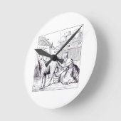 スイスでのチーズ製造 ラウンド壁時計 (傾斜)
