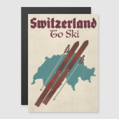 スイスでスキー (正面/裏面)