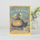 スイスとアルプスのヴィンテージ旅行ガイド カード (スタンド正面)
