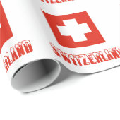 スイスとスイスの国旗 ラッピングペーパー (ロールコーナー)