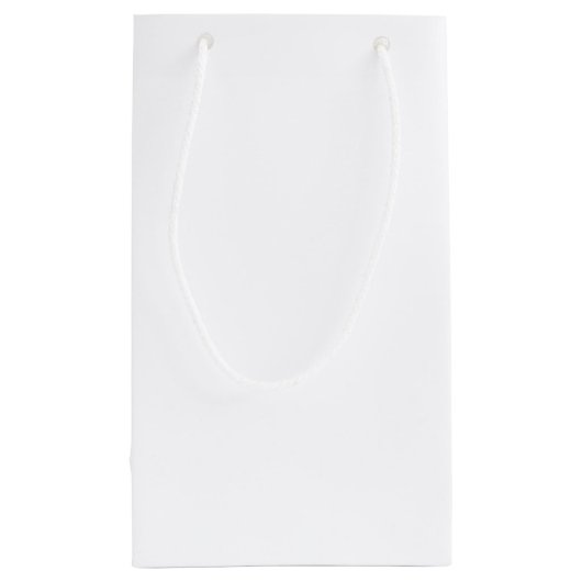 スイスとスイス国旗に貴殿の名前 スモールペーパーバッグ (裏面)