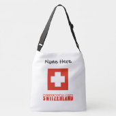 スイスとスイス国旗のカスタマイズ商品 クロスボディバッグ (裏面)
