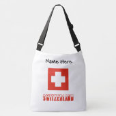 スイスとスイス国旗のカスタマイズ商品 クロスボディバッグ (正面)