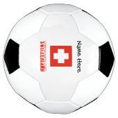 スイスとスイス国旗のカスタマイズ商品 サッカーボール (回転)