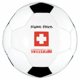 スイスとスイス国旗のカスタマイズ商品 サッカーボール