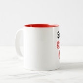 スイスにいる誰かが私を愛している ツートーンマグカップ (正面左)