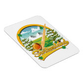 スイスのアルフォーンレトロ旅行ロゴ マグネット (右側)