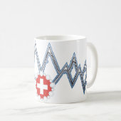 スイスのアルプスのマグ コーヒーマグカップ (正面右)