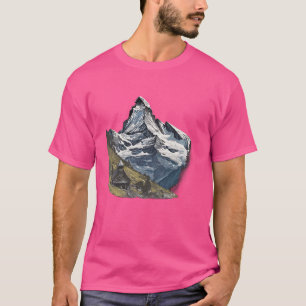 スイスのアルプスのマターホルン山 Tシャツ