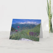 スイスのアルプスカード カード (裏面)