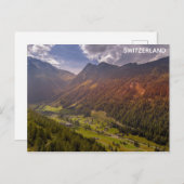 スイスのアルプス旅行写真 ポストカード (正面/裏面)