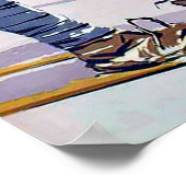 スイスのウィンタースポーツ,ヴィンテージ旅行 ポスター (角)