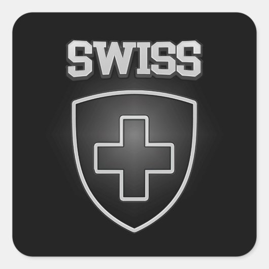スイスのエンブレム スクエアシール (正面)