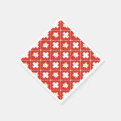 スイスのエーデルワイス様式 スタンダードカクテルナプキン (角)