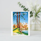 スイスのカンデルステグでキャンプをする ポストカード (スタンド正面)