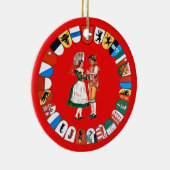 スイスのカントンとダンサー セラミックオーナメント (右)