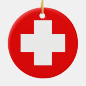 スイスのカントンとダンサー セラミックオーナメント (裏面)