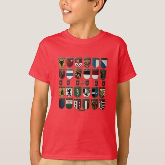 スイスのカントン グラフィックTシャツ Tシャツ (正面)