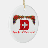 スイスのクリスマス セラミックオーナメント (右)