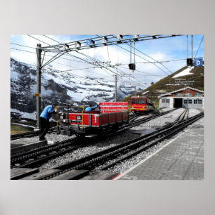 スイスのクレイン・シェデグ鉄道駅 ポスター