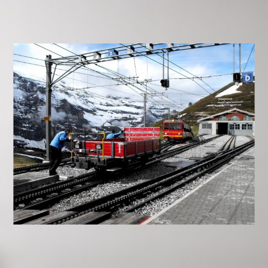 スイスのクレイン・シェデグ鉄道駅 ポスター (正面)