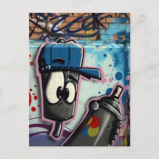 スイスのグラフィティ ポストカード (正面)