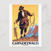 スイスのグリンデルワルトの登山家 ポストカード (正面)