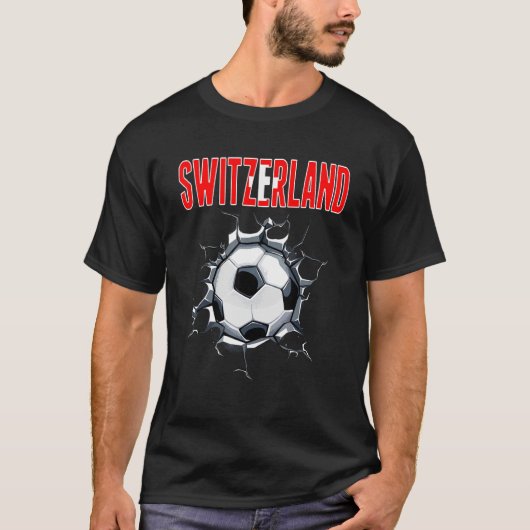 スイスのサッカーファン – クラークのスイスサッカー Tシャツ (正面)