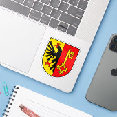 スイスのジュネーブ州の紋章 シール (ノートパソコンとiPhone)