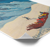 スイスのスキーズルレトロヴィンテージ旅行ポスター ポスター (角)