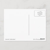 スイスのツェルマットでマターホルン山とスキー ポストカード (裏面)