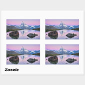 スイスのツェルマットのマターホルン山 長方形シール (シート)