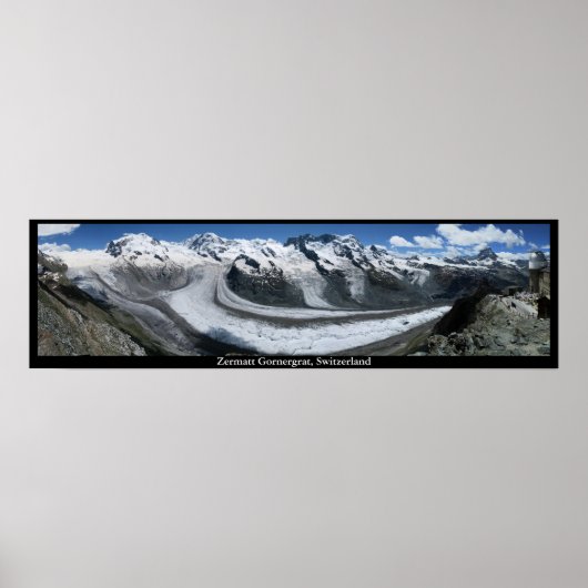 スイスのツェルマット・ゴルネルグラット ポスター (正面)