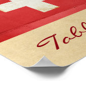 スイスのテーブル番号 ポスター (角)