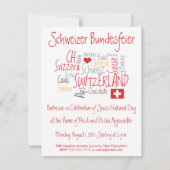 スイスのテーマイベントへの招待 招待状 (裏面)