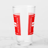 スイスのナショナルデー四言語スイス国旗 タンブラーグラス (右)