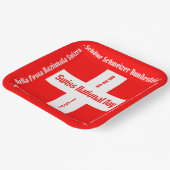 スイスのナショナルデー四言語スイス国旗 ペーパープレート (傾斜あり)